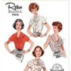 Butterick Sewing Pattern 1960s Misses' Blouse with Four Necklines 19 Butterick Sewing Pattern 1960s Misses' Blouse with Four Necklines
