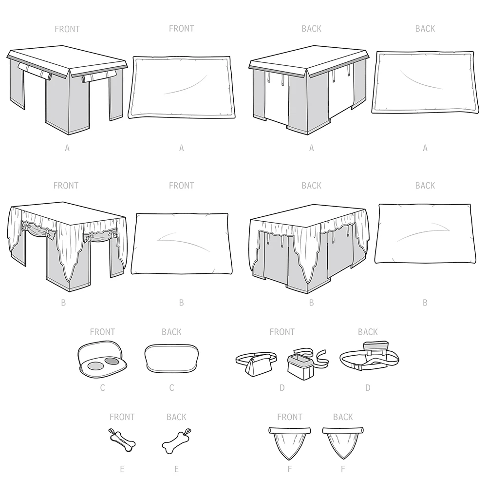 Simplicity Sewing Pattern Pet Crate Covers in Three Sizes and Accessories 10 Simplicity Sewing Pattern Pet Crate Covers in Three Sizes and Accessories