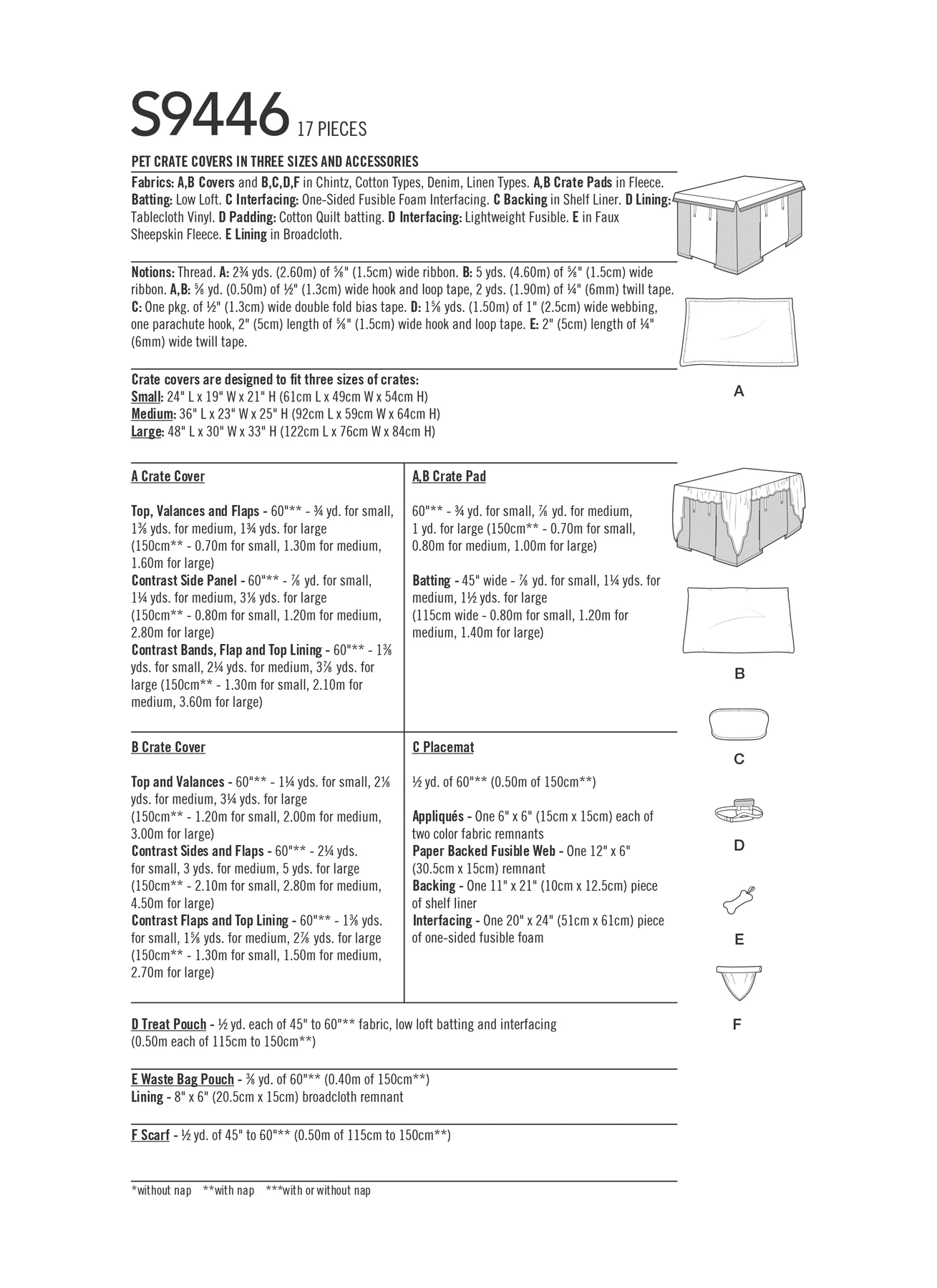 Simplicity Sewing Pattern Pet Crate Covers in Three Sizes and Accessories 9 Simplicity Sewing Pattern Pet Crate Covers in Three Sizes and Accessories
