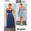 Simplicity Sewing Pattern Misses' and Women's Top and Skirt in Two Lengths By Mimi G Style (PDF)