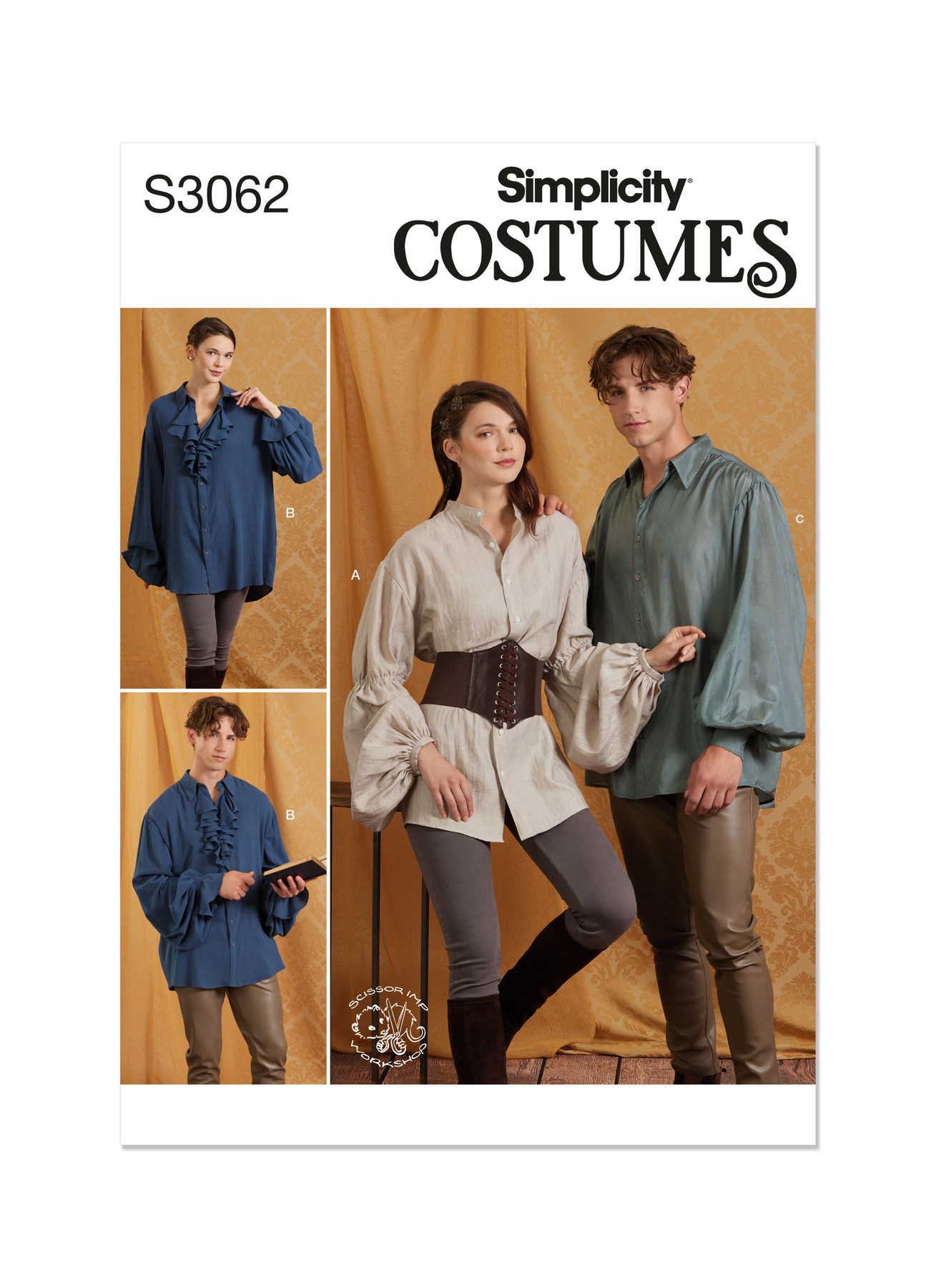 Simplicity Sewing Pattern Unisex Costume Shirts by Scissor IMP Workshop 1 Simplicity Sewing Pattern Unisex Costume Shirts by Scissor IMP Workshop