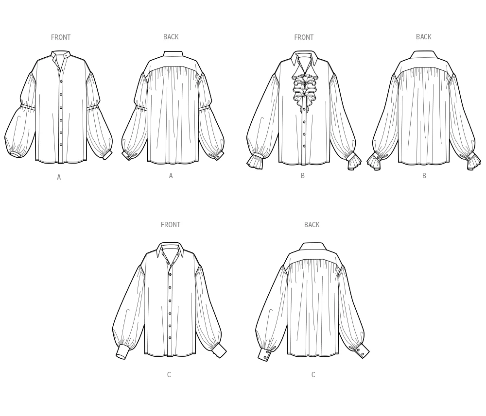 Simplicity Sewing Pattern Unisex Costume Shirts by Scissor IMP Workshop 11 Simplicity Sewing Pattern Unisex Costume Shirts by Scissor IMP Workshop