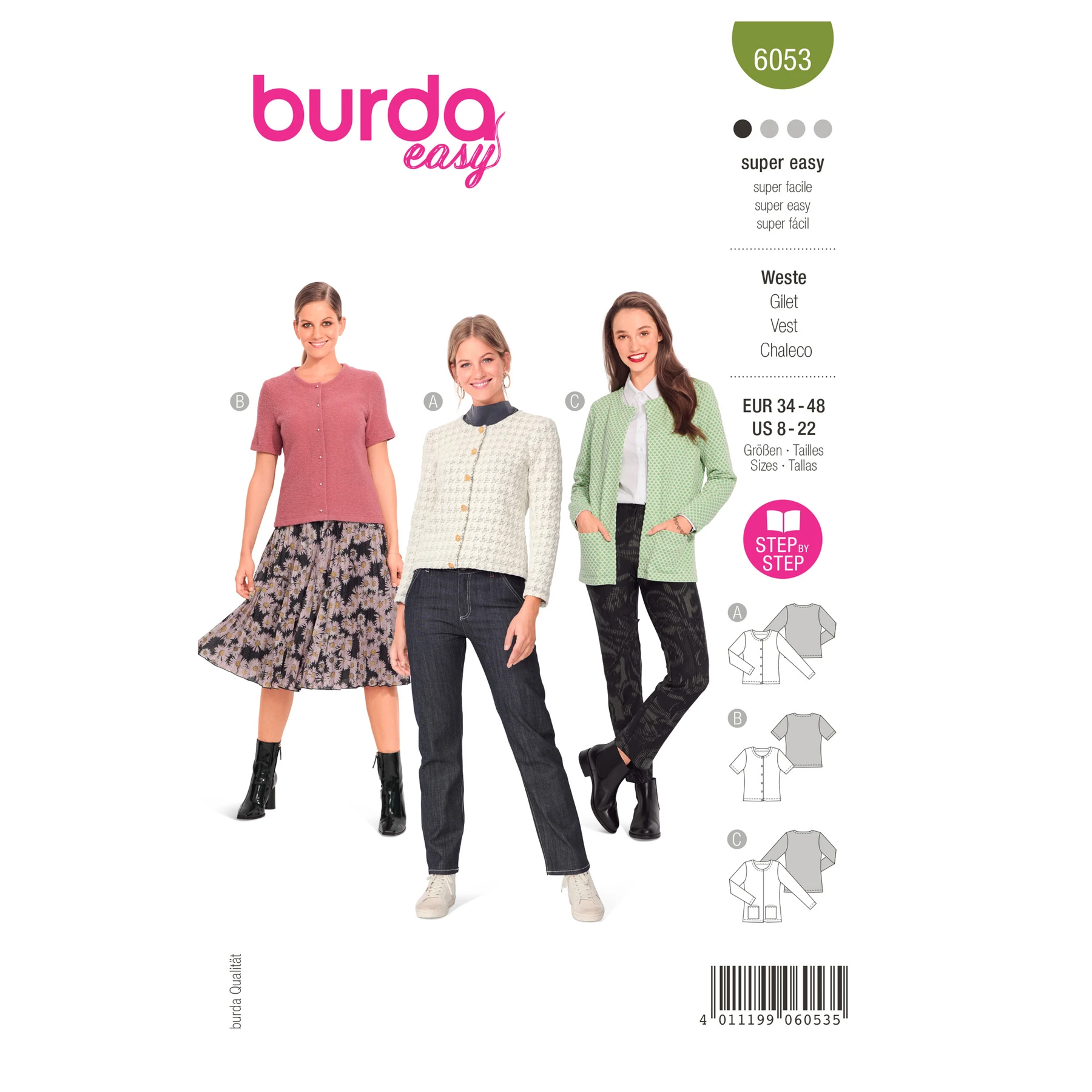 Burda Style Sewing Pattern Misses' Cardigan with Rounded Neckline 11 Burda Style Sewing Pattern Misses' Cardigan with Rounded Neckline