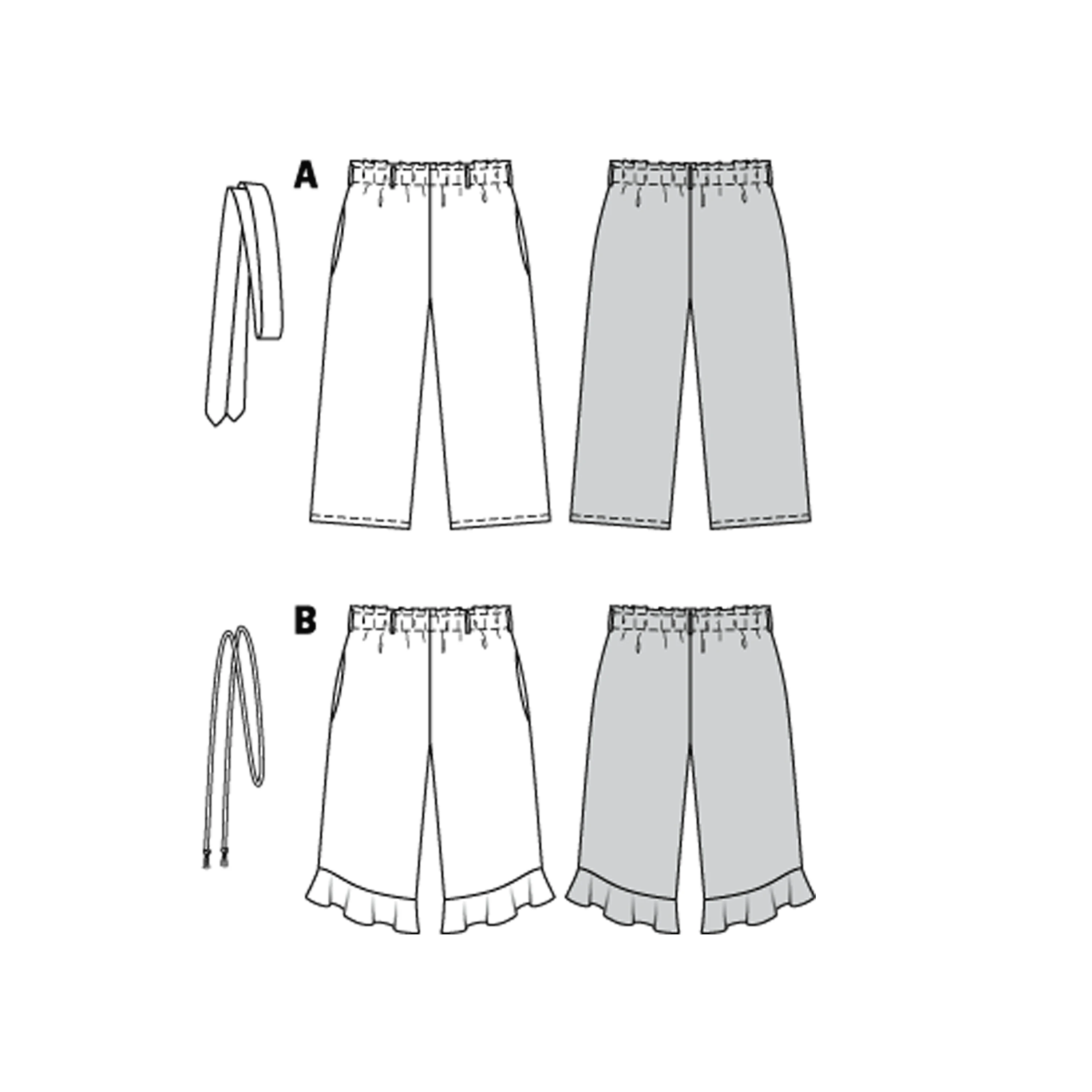 Burda Style Sewing Pattern Children's Pull-on Pants with length Variations 5 Burda Style Sewing Pattern Children's Pull-on Pants with length Variations