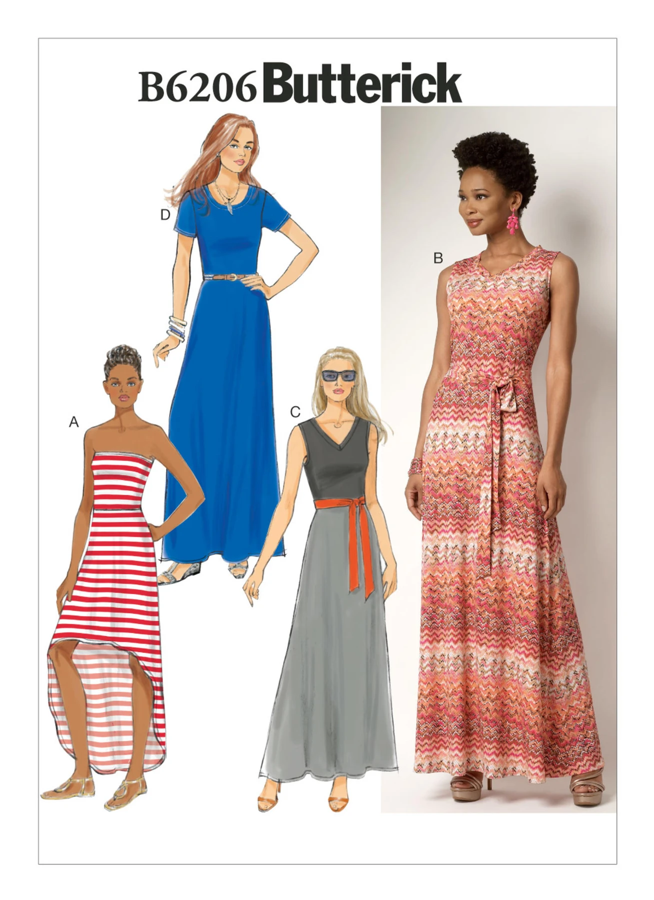 Butterick Sewing Pattern Misses'/Misses' Petite Pullover Maxi Dresses and Belt (PDF) 1 Butterick Sewing Pattern Misses'/Misses' Petite Pullover Maxi Dresses and Belt (PDF)