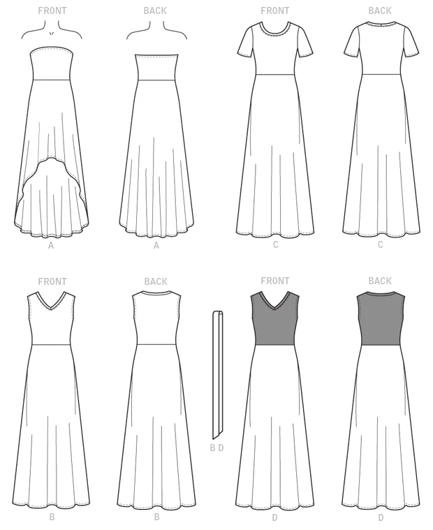 Butterick Sewing Pattern Misses'/Misses' Petite Pullover Maxi Dresses and Belt (PDF) 13 Butterick Sewing Pattern Misses'/Misses' Petite Pullover Maxi Dresses and Belt (PDF)