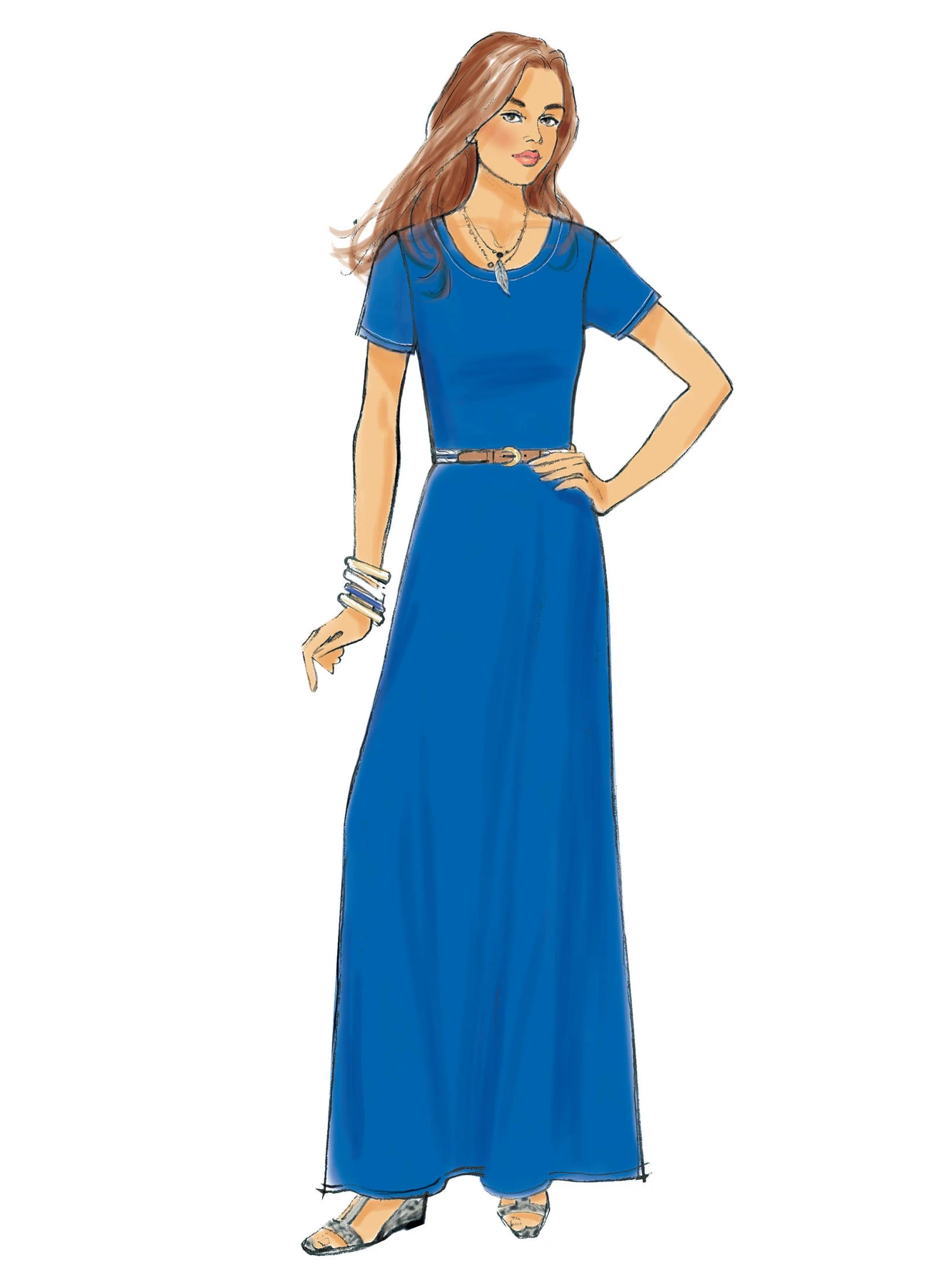 Butterick Sewing Pattern Misses'/Misses' Petite Pullover Maxi Dresses and Belt (PDF) 6 Butterick Sewing Pattern Misses'/Misses' Petite Pullover Maxi Dresses and Belt (PDF)