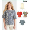 New Look Sewing Pattern Misses' Tops with Fabric Variations