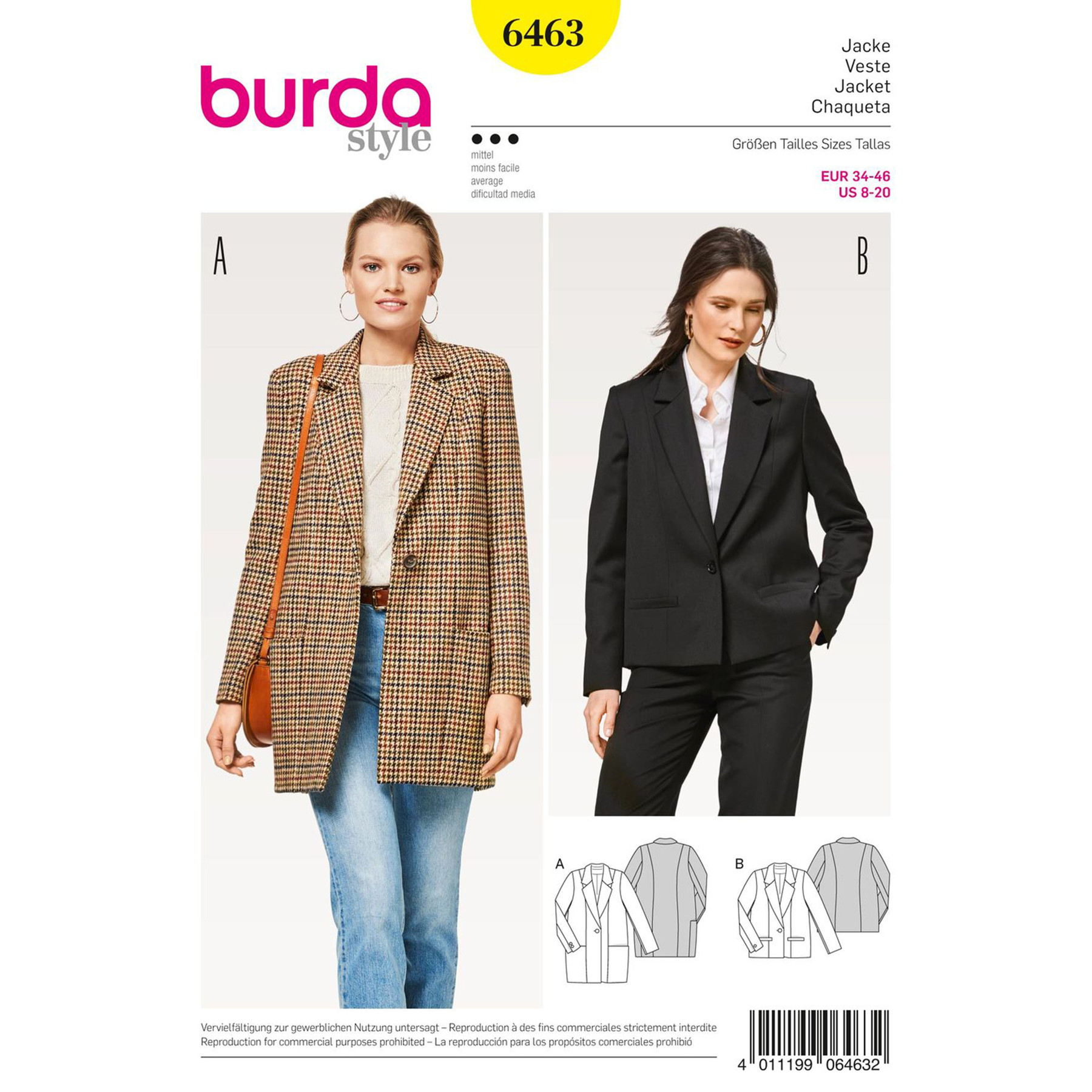 Burda Style Sewing Pattern Misses' Blazer