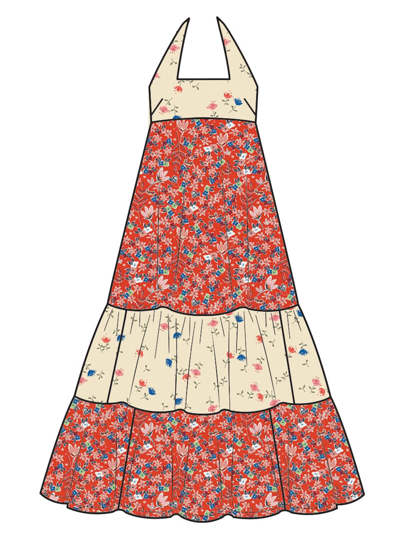 McCall's Sewing Pattern Misses' Halter Dress in Two Lengths by Laura Ashley 4 McCall's Sewing Pattern Misses' Halter Dress in Two Lengths by Laura Ashley