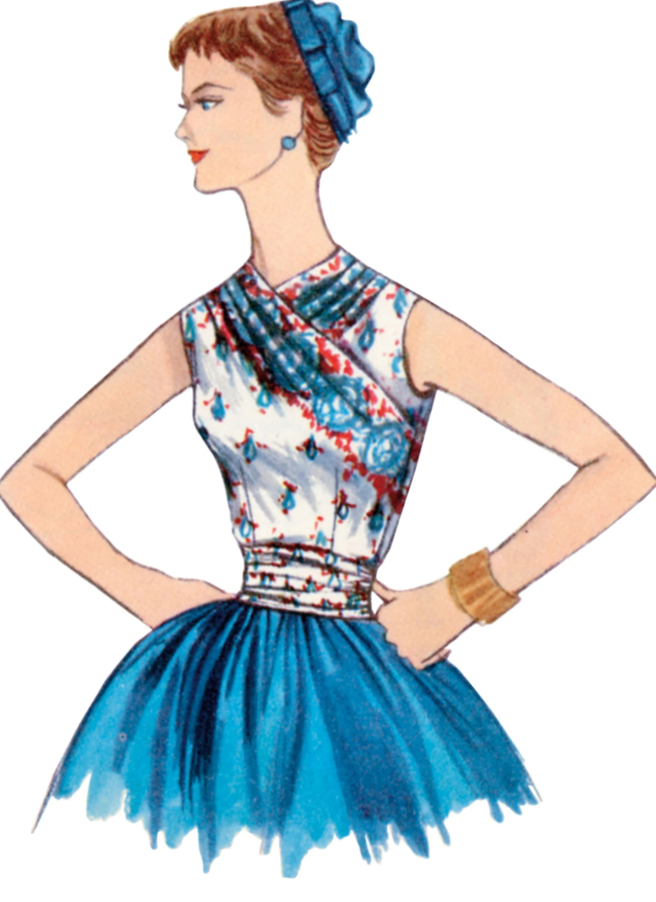 Simplicity Sewing Pattern 1950s Misses' Vintage Blouses and Cummerbund 3 Simplicity Sewing Pattern 1950s Misses' Vintage Blouses and Cummerbund