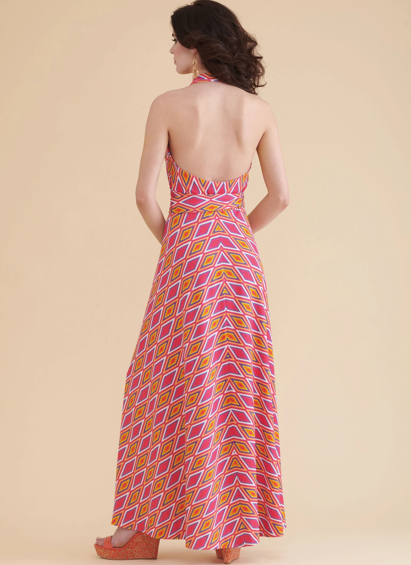 Simplicity Sewing Pattern 1970s Misses' Knit Front-Wrap Halter-Dress in Two Lengths (PDF) 4 Simplicity Sewing Pattern 1970s Misses' Knit Front-Wrap Halter-Dress in Two Lengths (PDF)