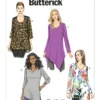 Butterick Sewing Pattern Women's Asymmetrical-Hem Tunics (PDF)