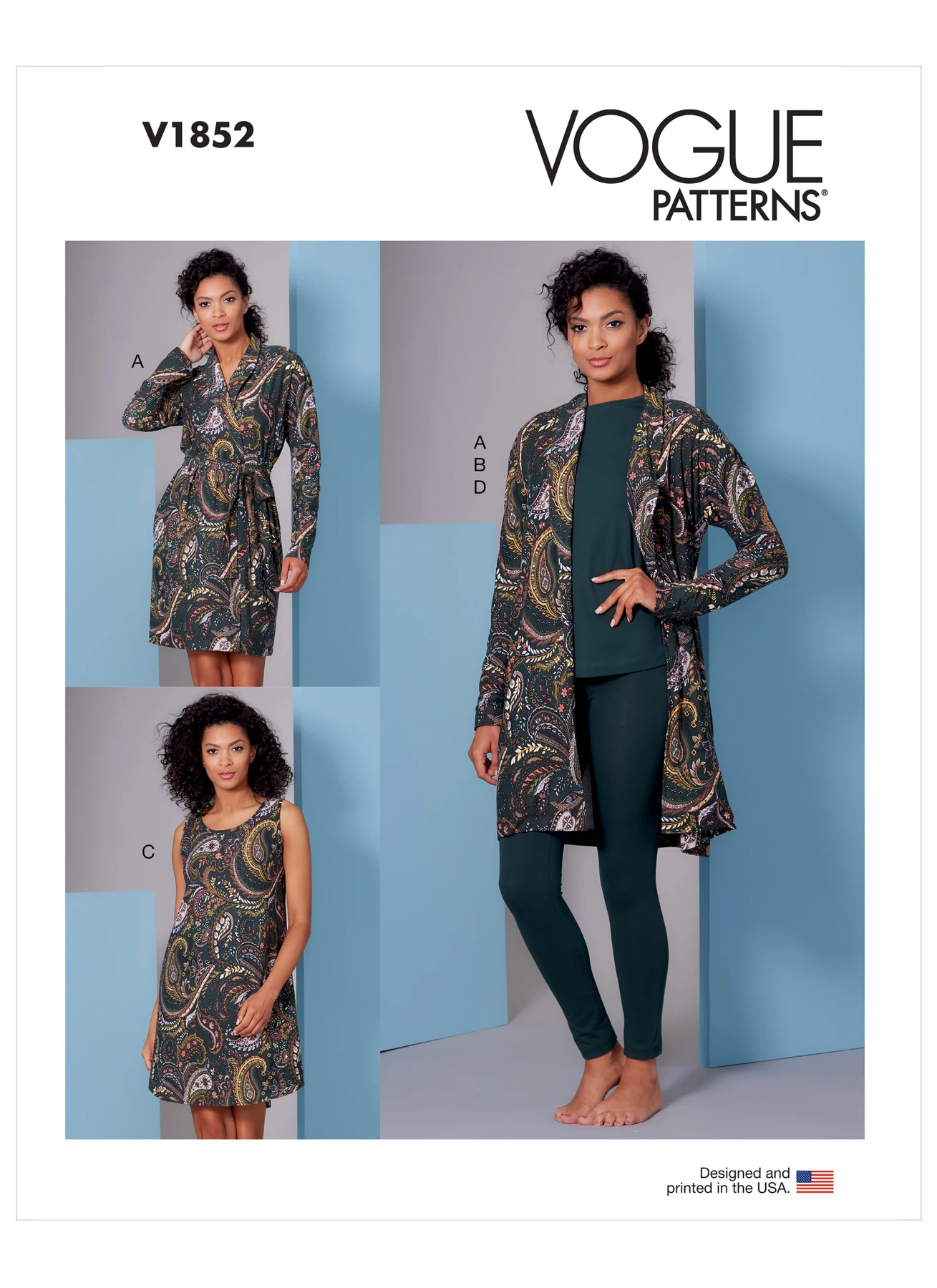 Vogue Patterns Misses' and Misses' Petite Wrap Robe, Belt, Top, Dress and Pants 1 Vogue Patterns Misses' and Misses' Petite Wrap Robe, Belt, Top, Dress and Pants