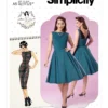 Simplicity Sewing Pattern Misses' Fold-back Facing Dresses 30 Simplicity Sewing Pattern Misses' Fold-back Facing Dresses
