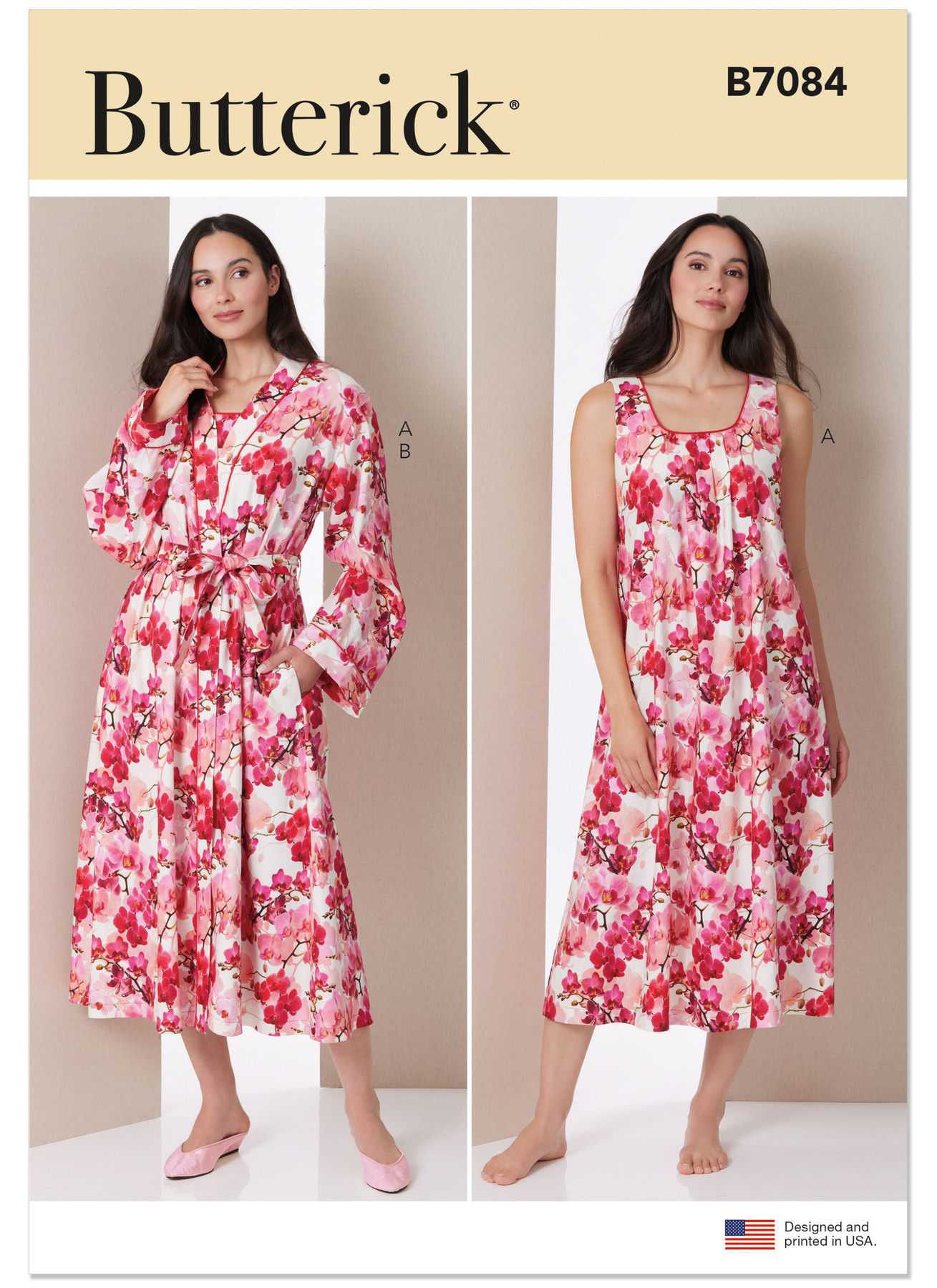 Butterick Sewing Pattern Misses' Nightgown and Robe with Tie Belt (PDF) 1 Butterick Sewing Pattern Misses' Nightgown and Robe with Tie Belt (PDF)