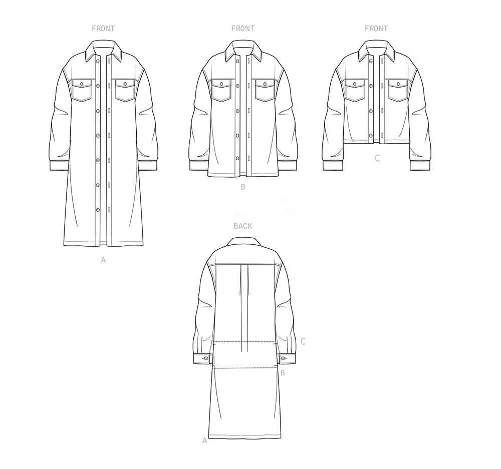 Simplicity Sewing Pattern Unisex Shirt Jackets (PDF) 11 Simplicity Sewing Pattern Unisex Shirt Jackets (PDF)