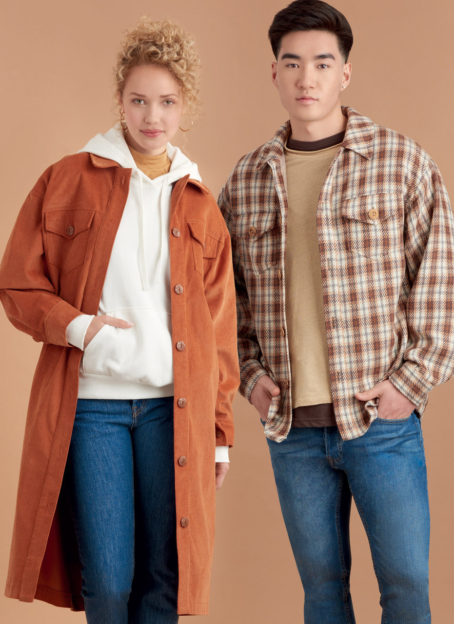Simplicity Sewing Pattern Unisex Shirt Jackets (PDF) 2 Simplicity Sewing Pattern Unisex Shirt Jackets (PDF)