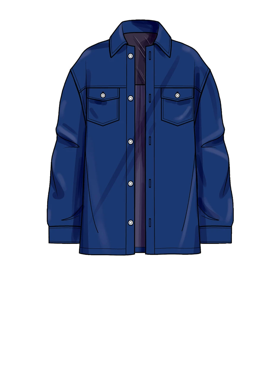 Simplicity Sewing Pattern Unisex Shirt Jackets (PDF) 5 Simplicity Sewing Pattern Unisex Shirt Jackets (PDF)
