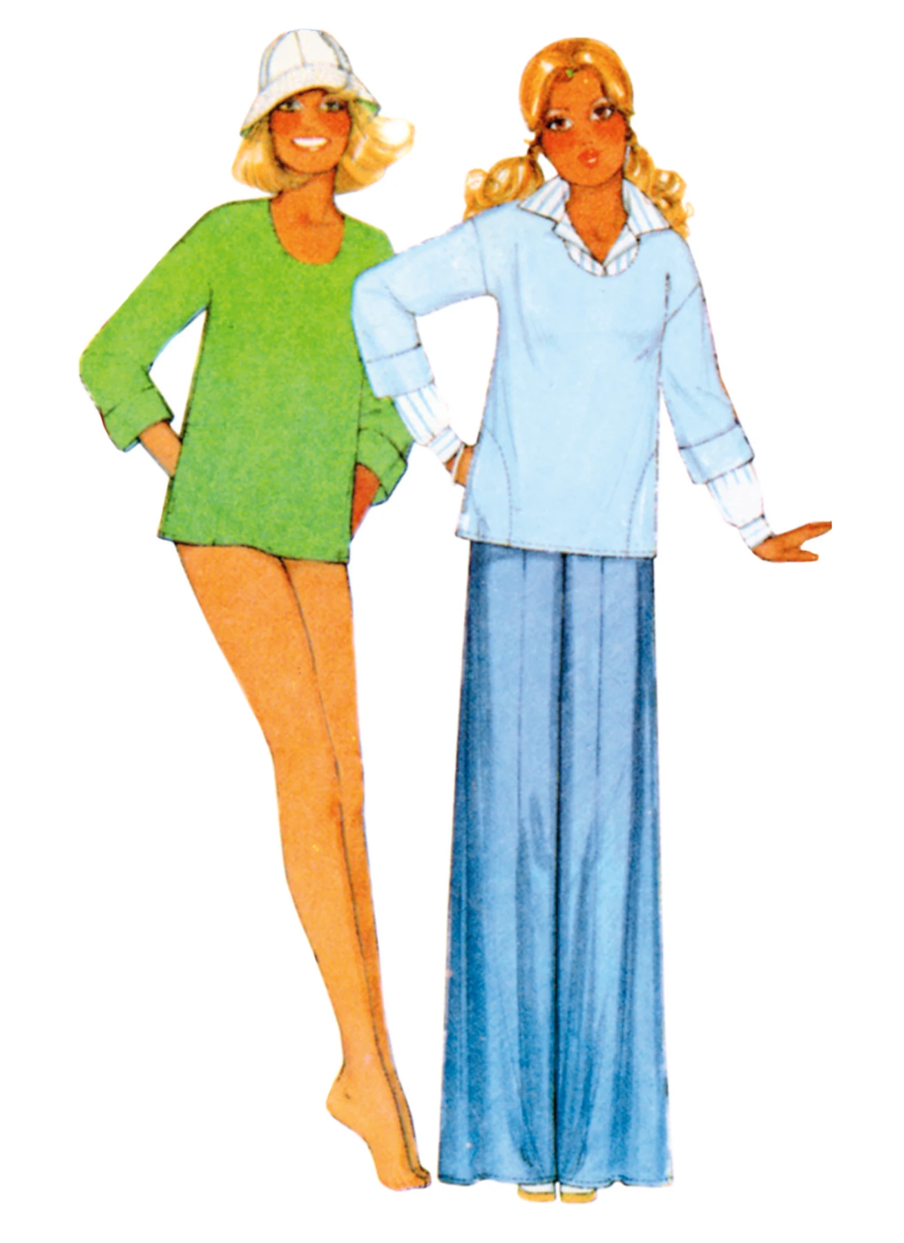 McCall's Sewing Pattern 1970s Misses' Knit Tops, Skirt, Pants and Shorts (PDF) 4 McCall's Sewing Pattern 1970s Misses' Knit Tops, Skirt, Pants and Shorts (PDF)