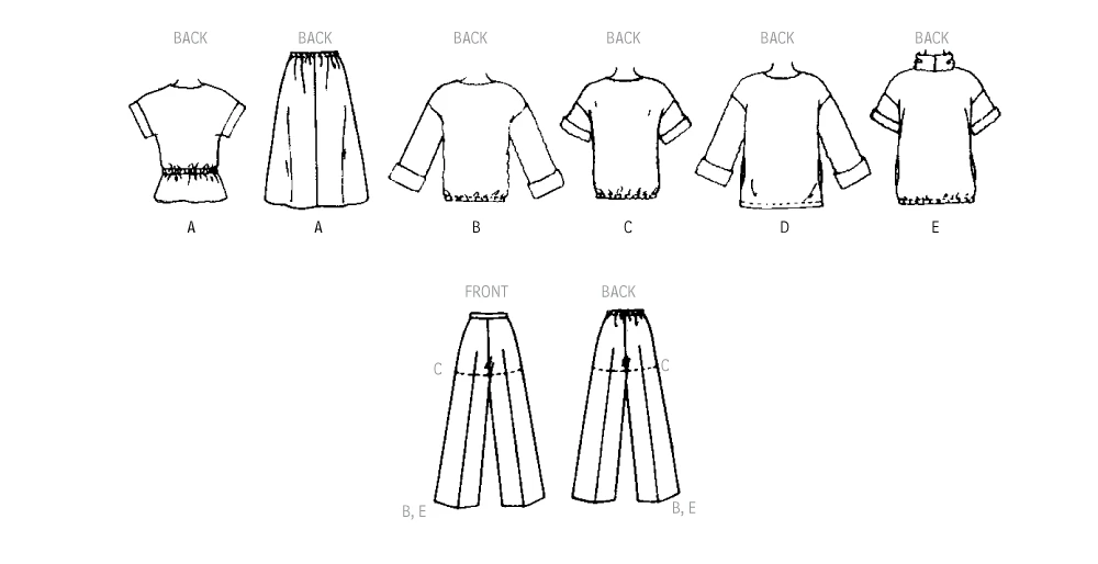 McCall's Sewing Pattern 1970s Misses' Knit Tops, Skirt, Pants and Shorts (PDF) 6 McCall's Sewing Pattern 1970s Misses' Knit Tops, Skirt, Pants and Shorts (PDF)
