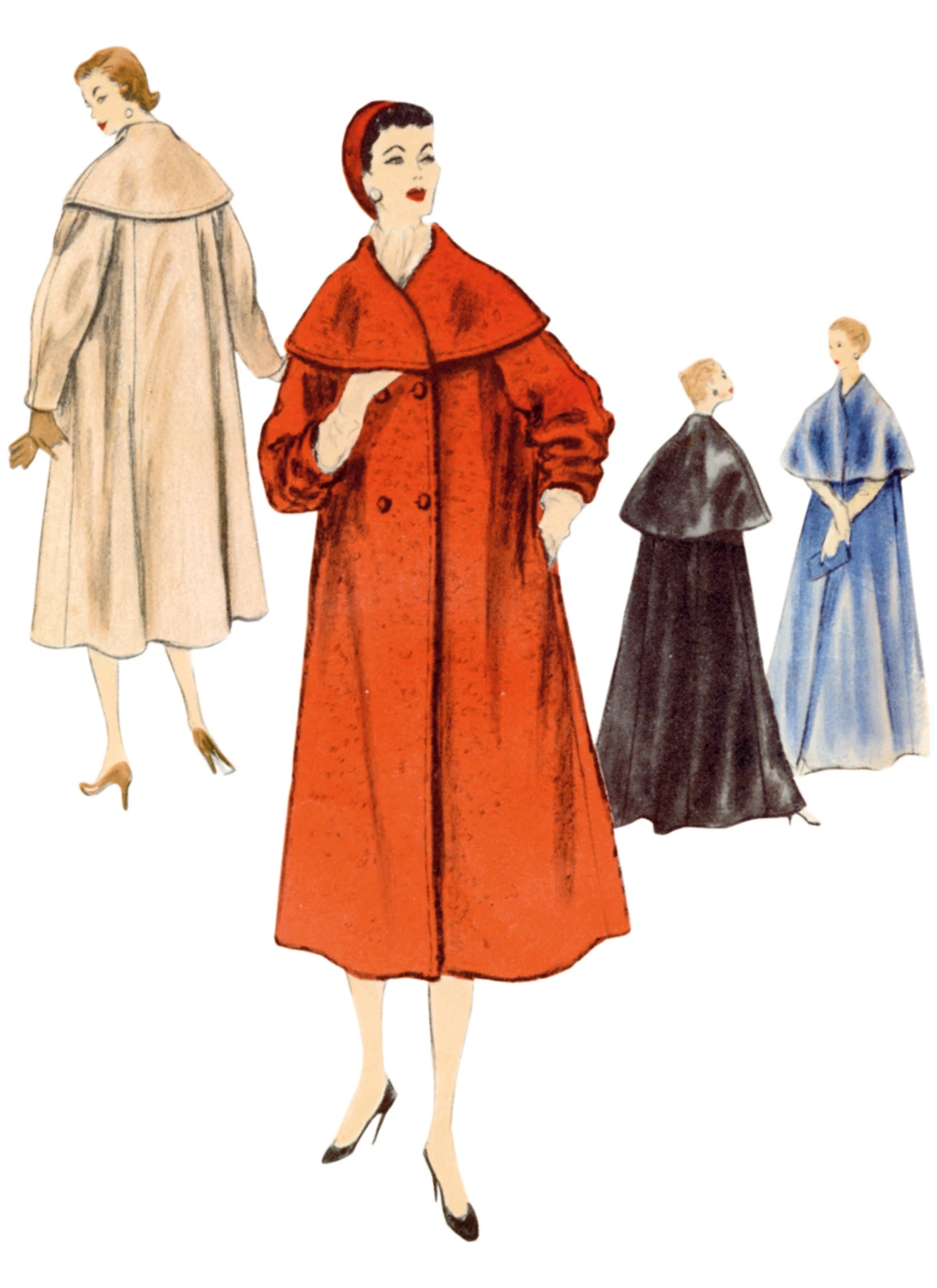 Vogue Patterns 1950s Misses' Coats 3 Vogue Patterns 1950s Misses' Coats