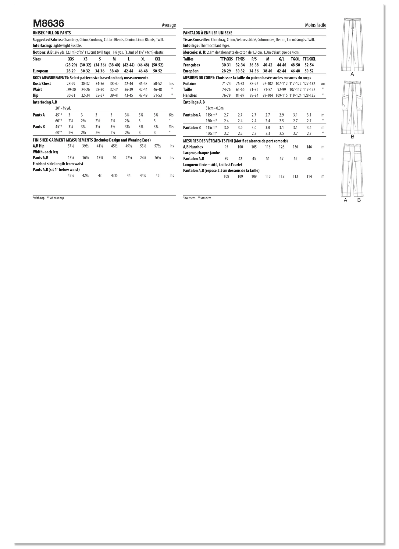McCall's Sewing Pattern Unisex Pull On Pants (PDF) 7 McCall's Sewing Pattern Unisex Pull On Pants (PDF)