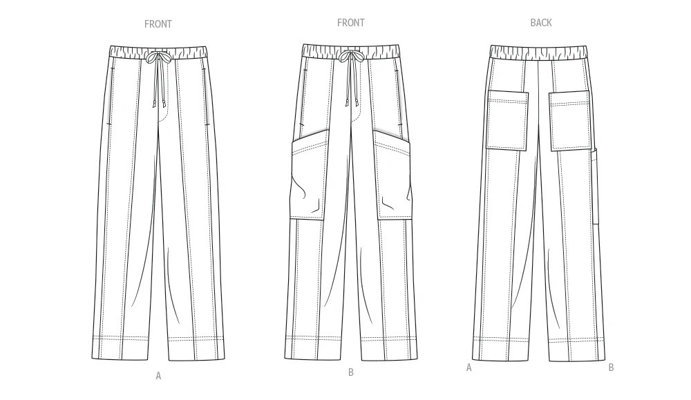 McCall's Sewing Pattern Unisex Pull On Pants (PDF) 8 McCall's Sewing Pattern Unisex Pull On Pants (PDF)