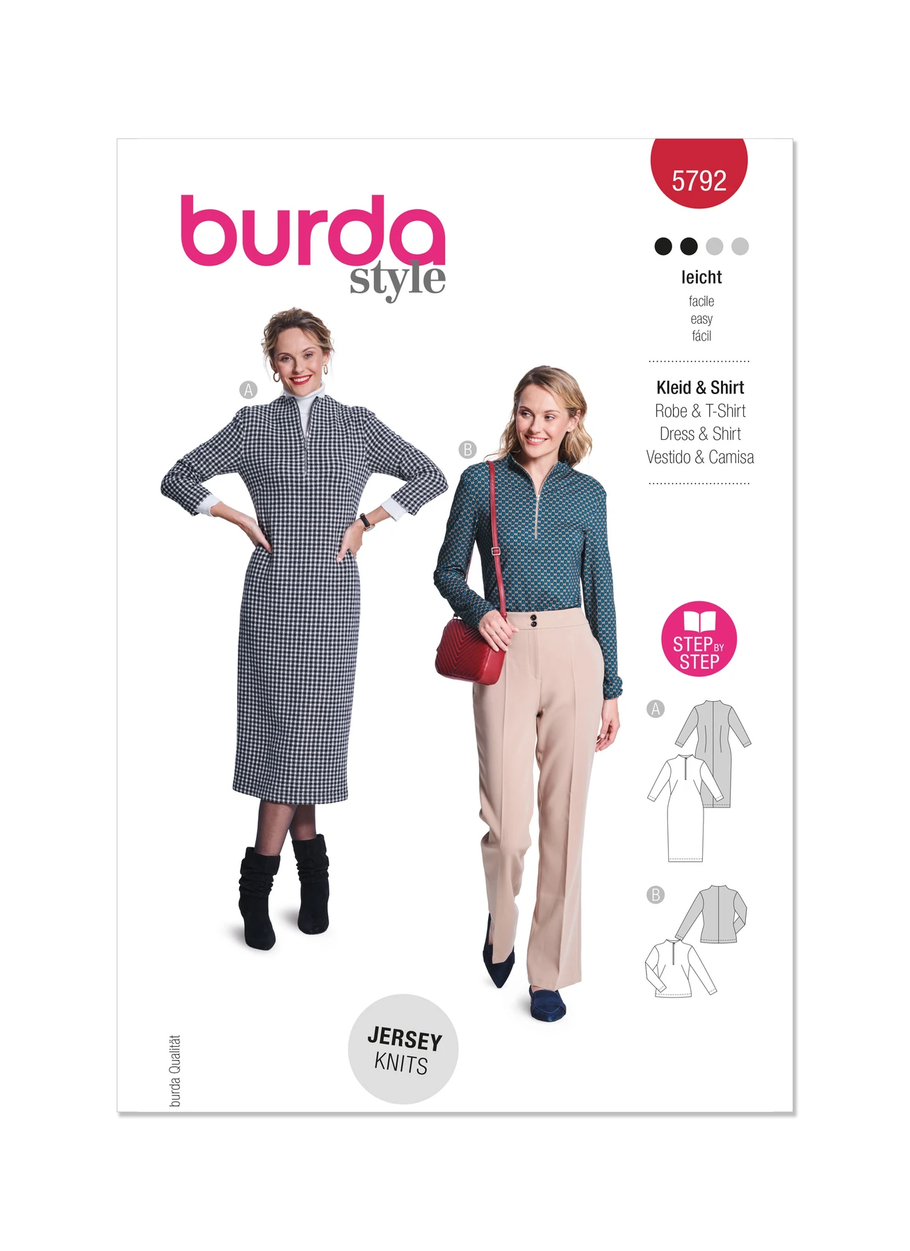 Burda Style Sewing Pattern 5792 Misses' Dress and Top