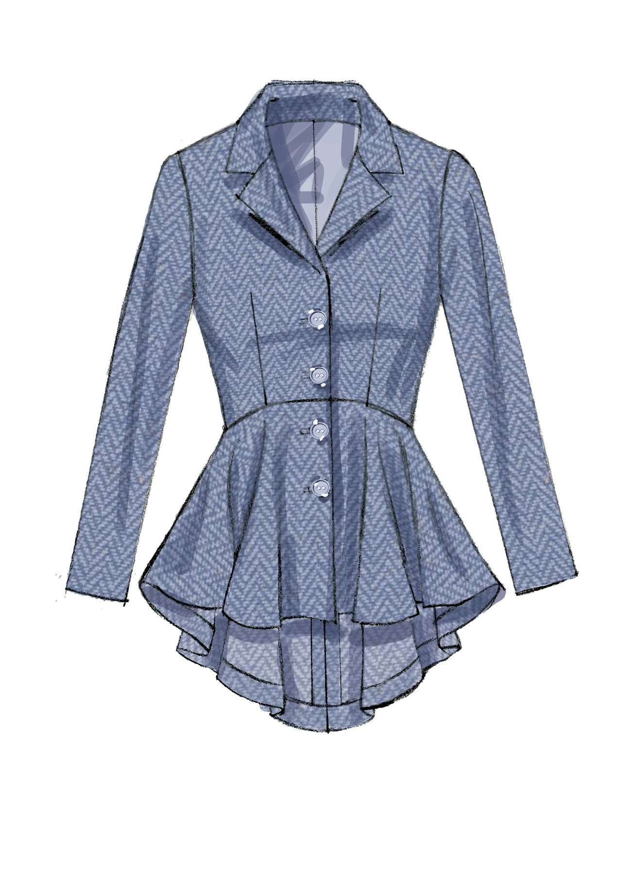 McCall's Sewing Pattern Misses' Notch-Collar, Peplum Jackets (PDF) 6 McCall's Sewing Pattern Misses' Notch-Collar, Peplum Jackets (PDF)