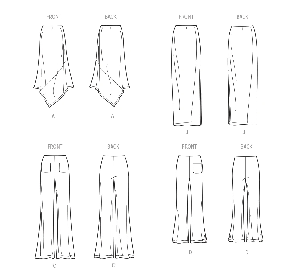 Simplicity Sewing Pattern Misses' Knit Skirts and Pants in Two Lengths 9 Simplicity Sewing Pattern Misses' Knit Skirts and Pants in Two Lengths