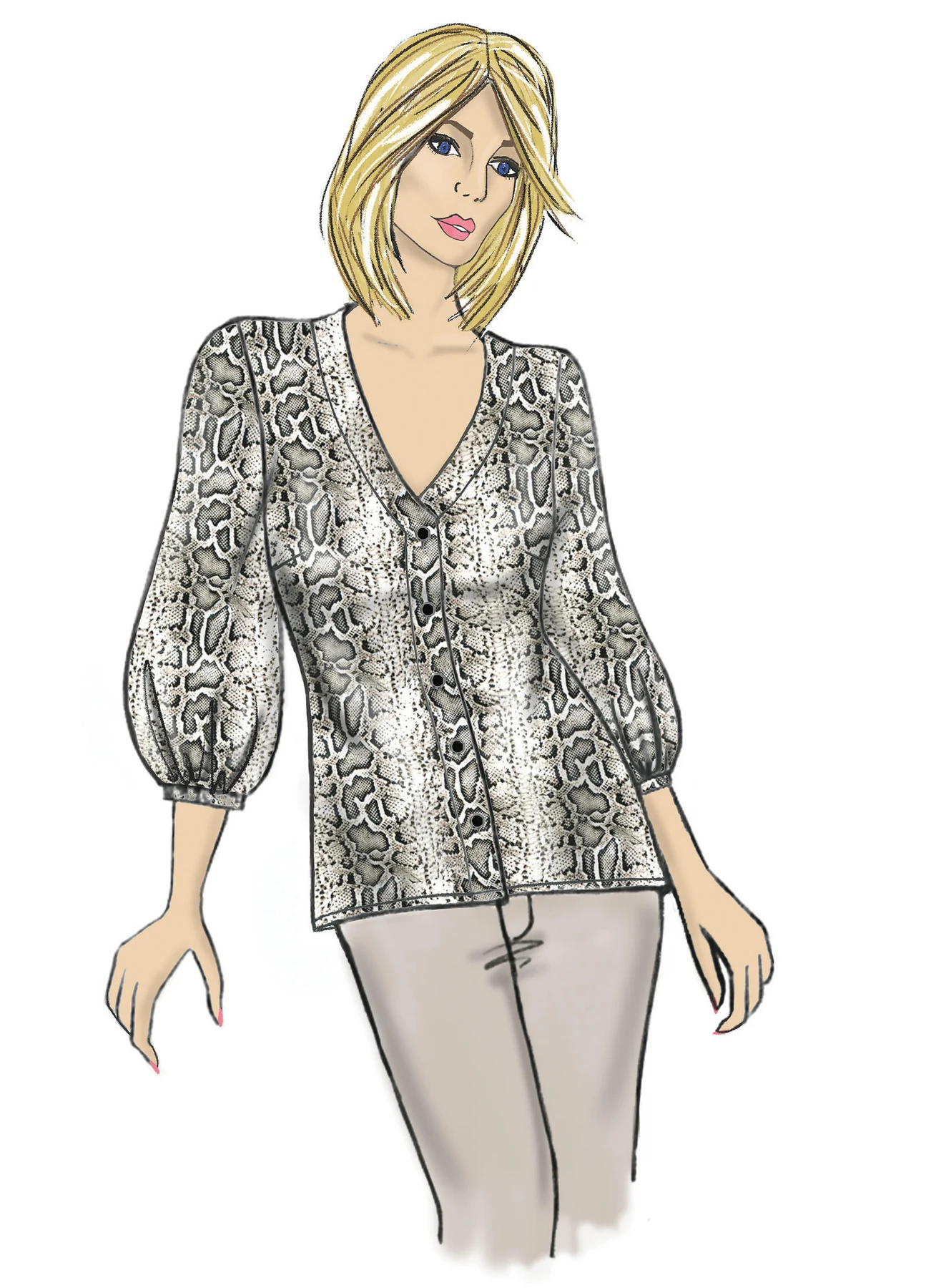 Butterick Sewing Pattern Misses' Top (PDF) 4 Butterick Sewing Pattern Misses' Top (PDF)