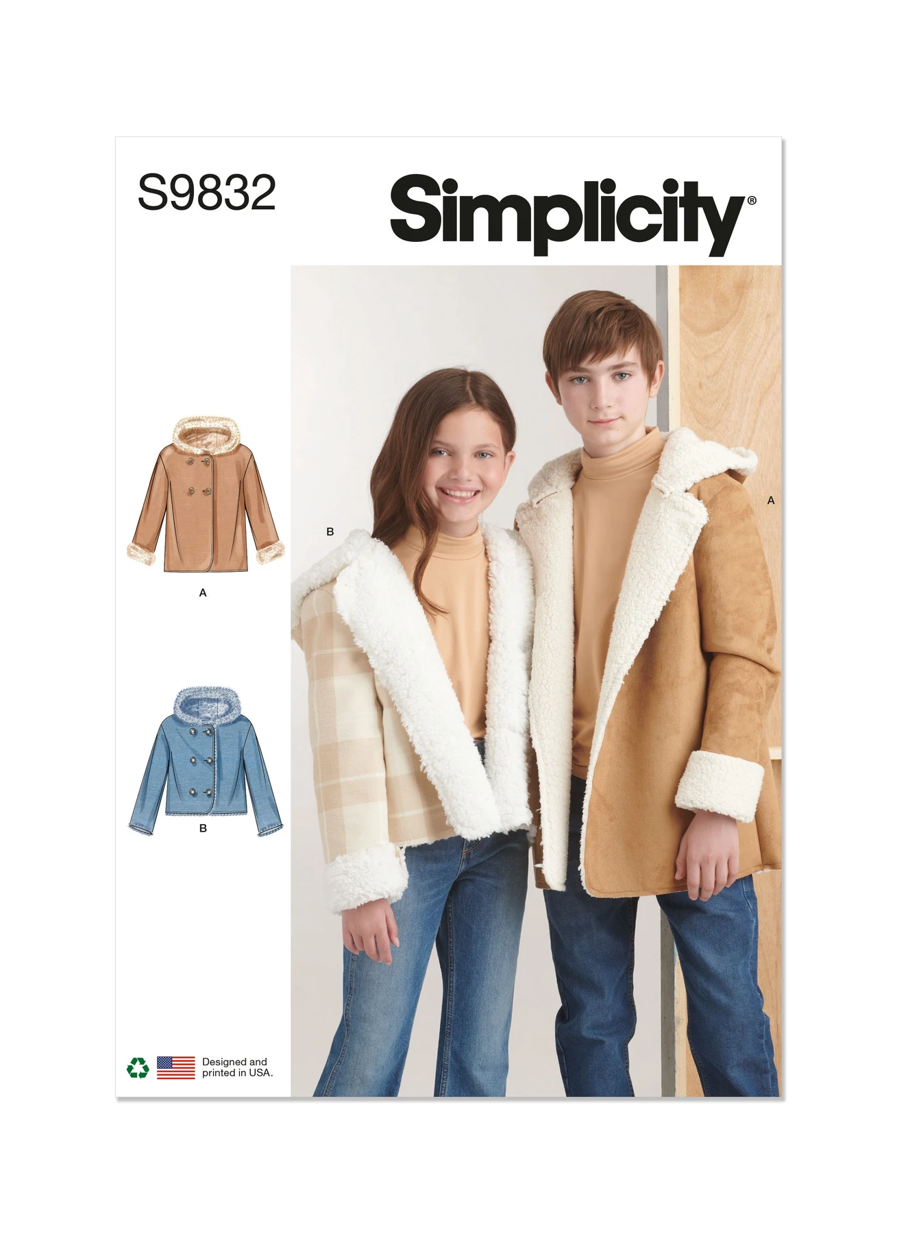 Simplicity Sewing Pattern Girls' and Boys' Jacket In Two Lengths (PDF) 1 Simplicity Sewing Pattern Girls' and Boys' Jacket In Two Lengths (PDF)