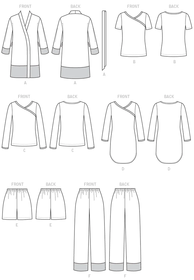 McCall's Sewing Pattern Misses'/Women's Robe, Belt, Tops, Dress, Shorts and Pants (PDF) 14 McCall's Sewing Pattern Misses'/Women's Robe, Belt, Tops, Dress, Shorts and Pants (PDF)