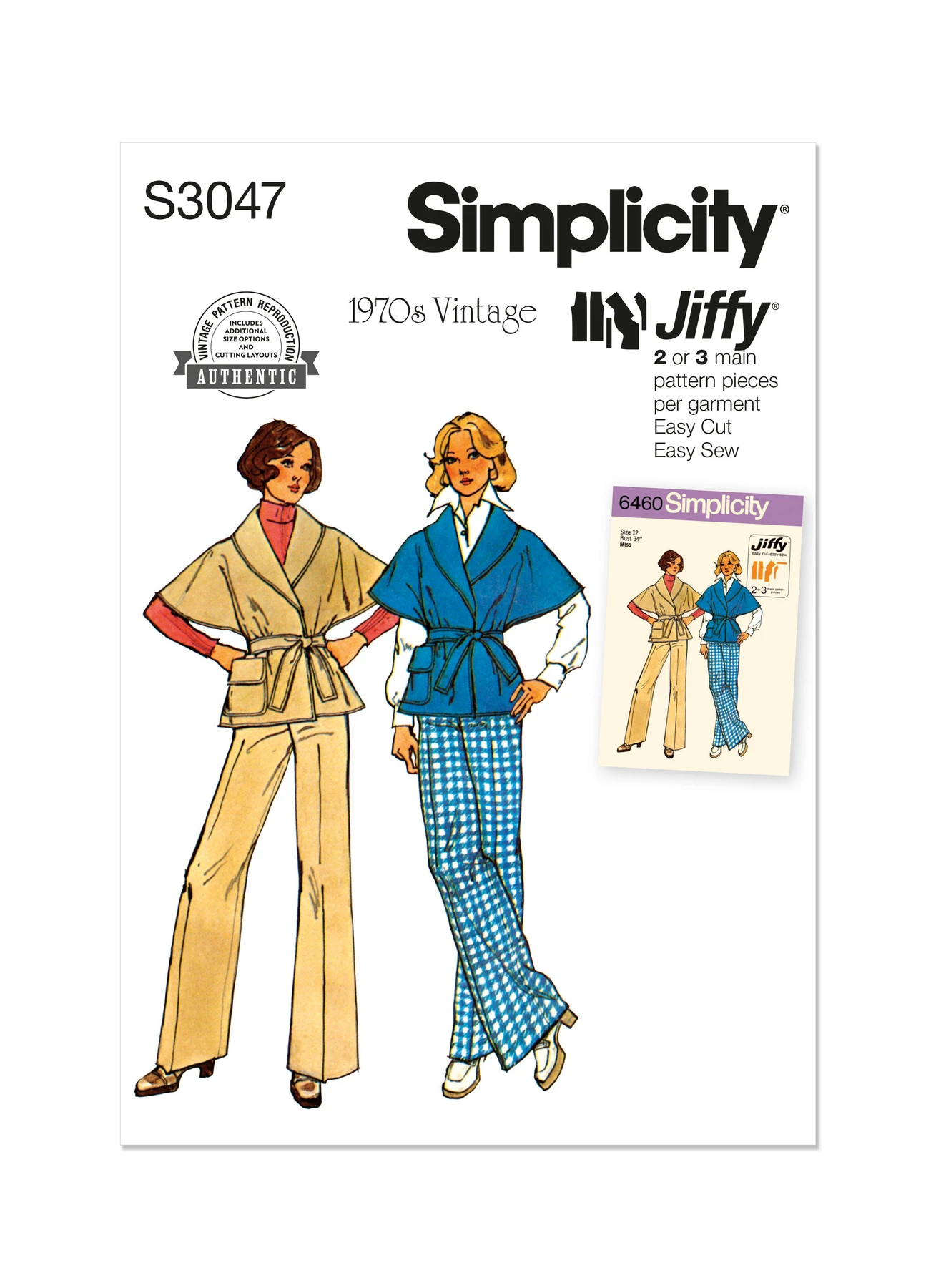 Simplicity Sewing Pattern 1970s Misses' Pants and Jacket 1 Simplicity Sewing Pattern 1970s Misses' Pants and Jacket