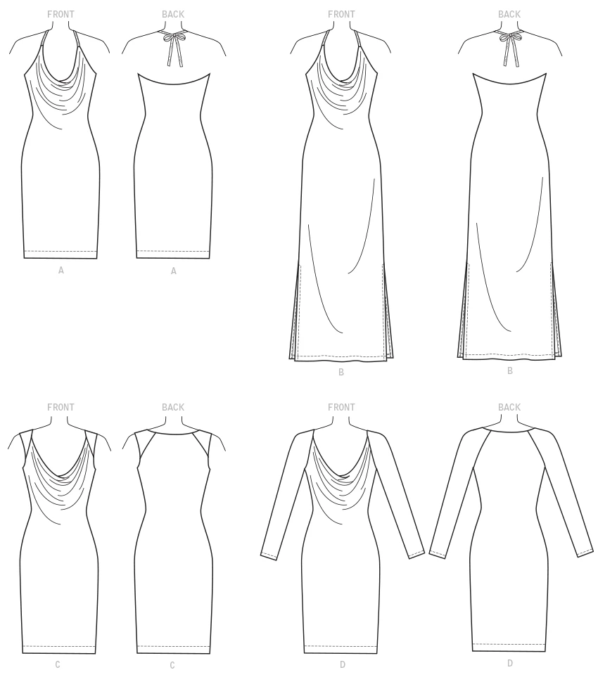 McCall's Sewing Pattern Misses' Draped Front, Side-Panel Dresses (PDF) 9 McCall's Sewing Pattern Misses' Draped Front, Side-Panel Dresses (PDF)