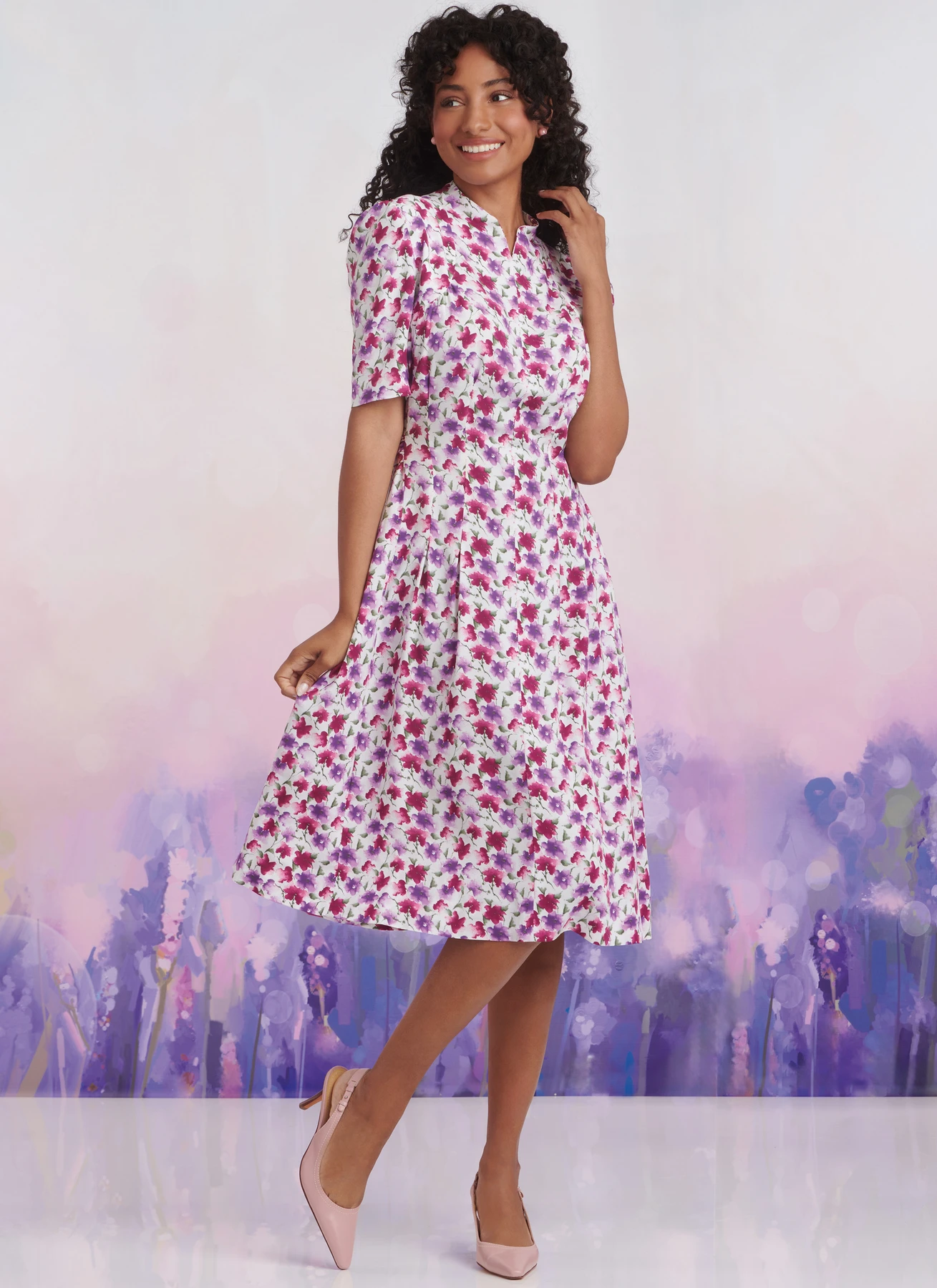 Butterick Sewing Pattern 1940s Misses' Dresses with Shoulder and Bust Detail, Waist Tie, and Sleeve Variations 5 Butterick Sewing Pattern 1940s Misses' Dresses with Shoulder and Bust Detail, Waist Tie, and Sleeve Variations