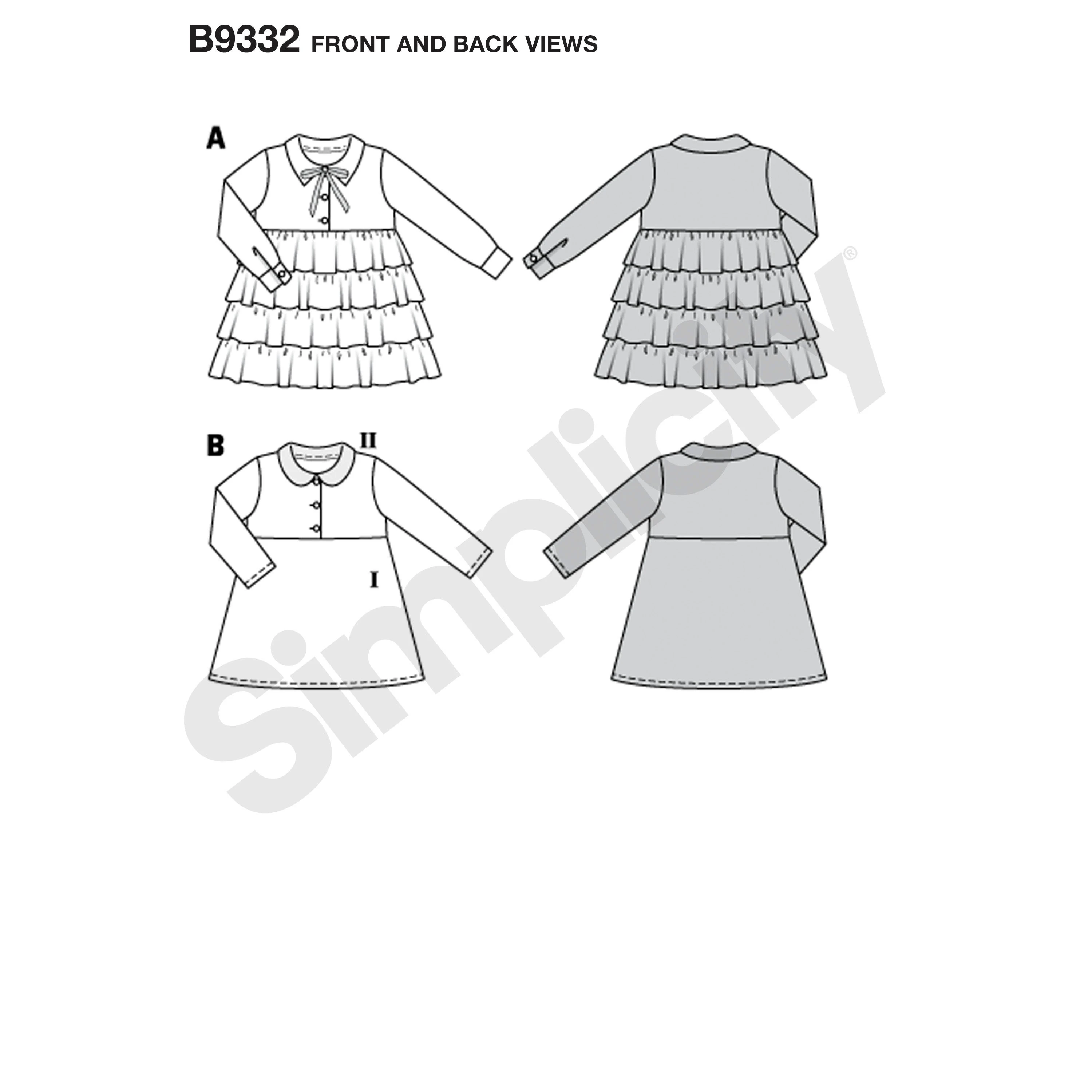 Burda Style Sewing Pattern Children's Dresses 5 Burda Style Sewing Pattern Children's Dresses