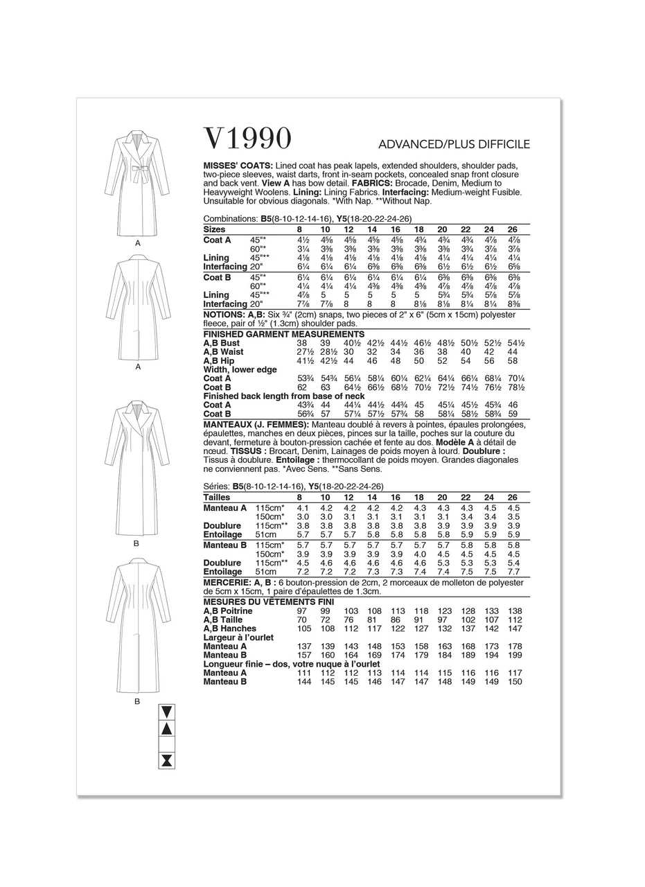 Vogue Patterns Misses' Coats (PDF) 7 Vogue Patterns Misses' Coats (PDF)