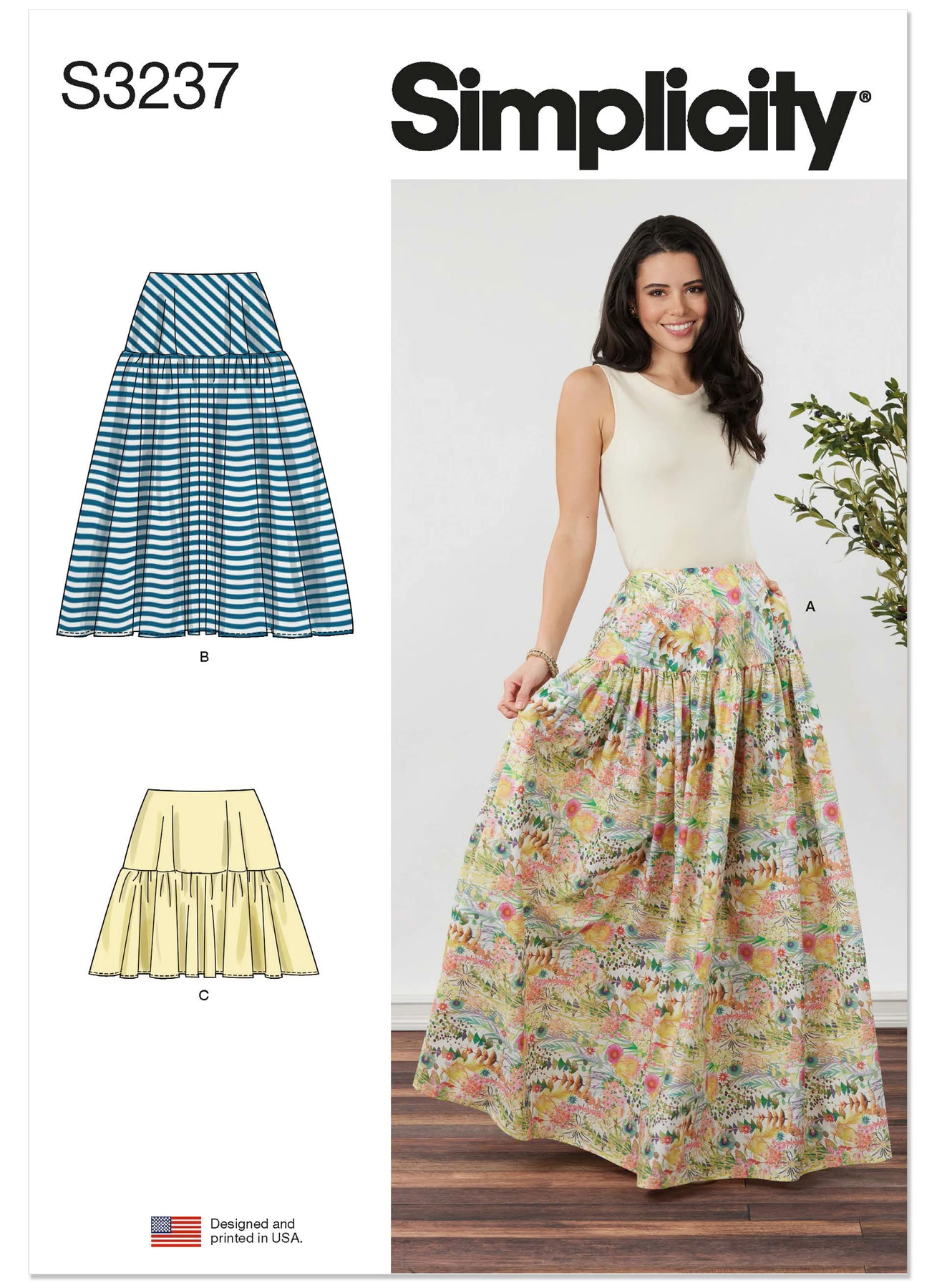 Simplicity Sewing Pattern Misses' Skirt in Three Lengths (PDF) 1 Simplicity Sewing Pattern Misses' Skirt in Three Lengths (PDF)