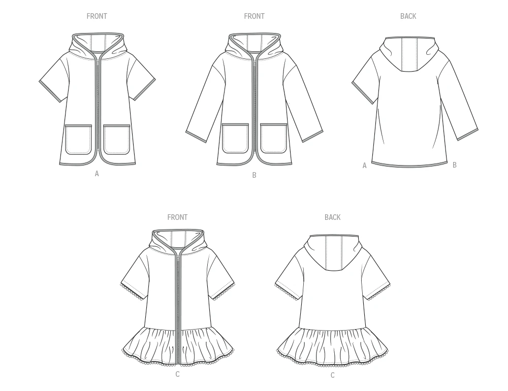 Simplicity Sewing Pattern Children's and Girls' Hooded Cover Up (PDF) 10 Simplicity Sewing Pattern Children's and Girls' Hooded Cover Up (PDF)