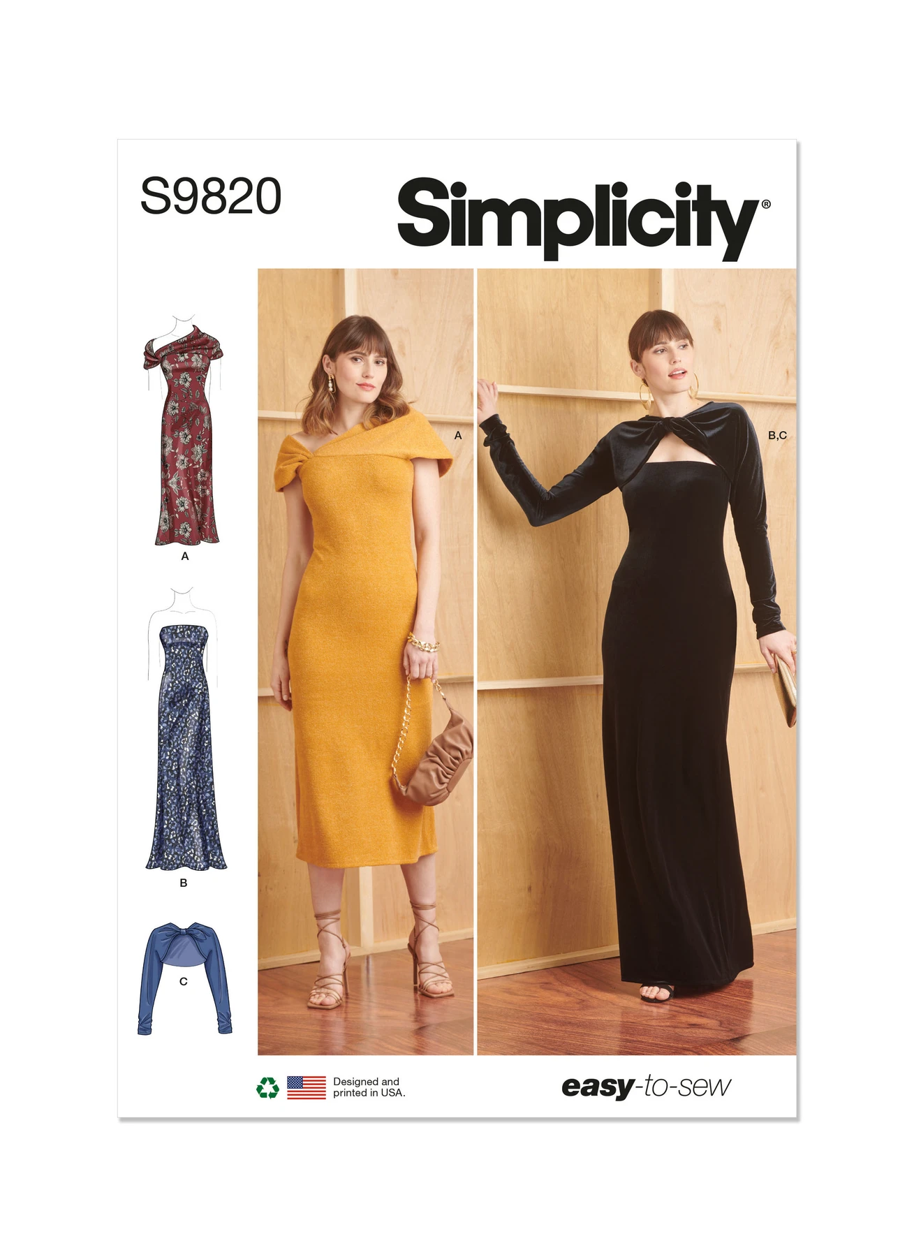 Simplicity Sewing Pattern Misses' Knit Dresses and Shrug (PDF) 1 Simplicity Sewing Pattern Misses' Knit Dresses and Shrug (PDF)