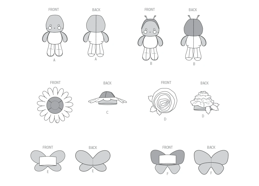 McCall's Sewing Pattern Plush Dolls and Accessories by Carla Reiss Design (PDF) 8 McCall's Sewing Pattern Plush Dolls and Accessories by Carla Reiss Design (PDF)