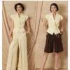 Vogue Patterns Misses' Structured Top With Tie Belt, Shorts And Pants 15 Vogue Patterns Misses' Structured Top With Tie Belt, Shorts And Pants