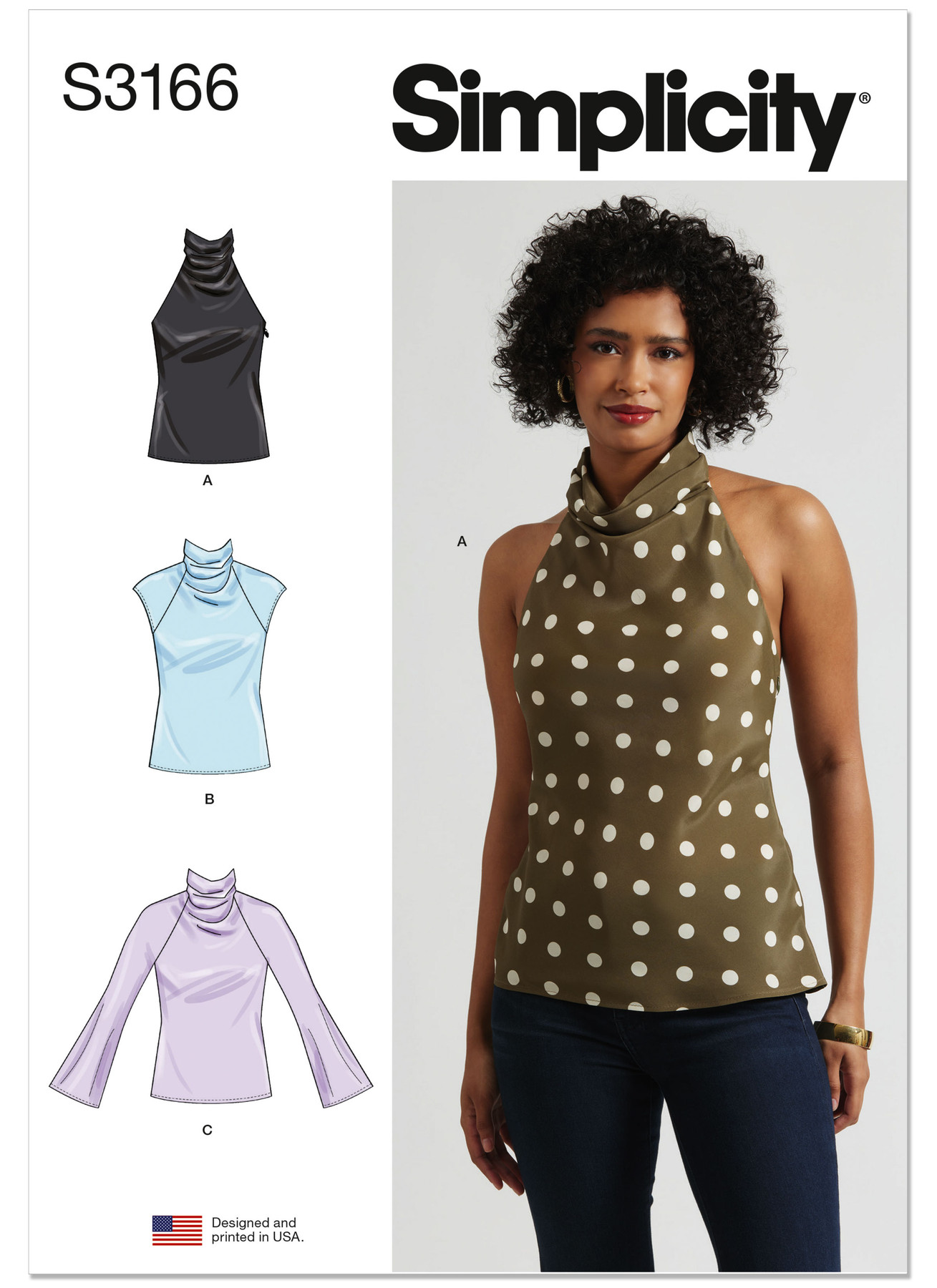 Simplicity Sewing Pattern Misses' Cowl Neck Top with Sleeve Variations (PDF) 1 Simplicity Sewing Pattern Misses' Cowl Neck Top with Sleeve Variations (PDF)