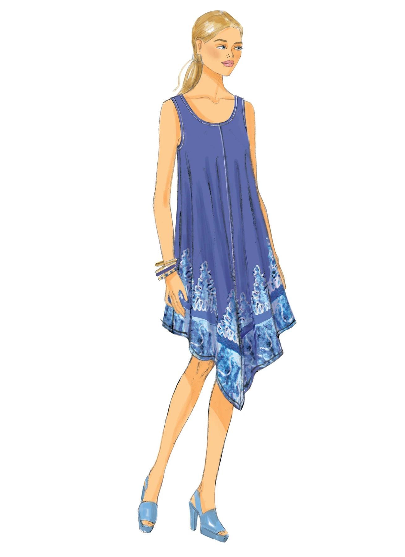 Butterick Sewing Pattern Misses' Sleeveless and Cold-Shoulder Tent Dresses 4 Butterick Sewing Pattern Misses' Sleeveless and Cold-Shoulder Tent Dresses