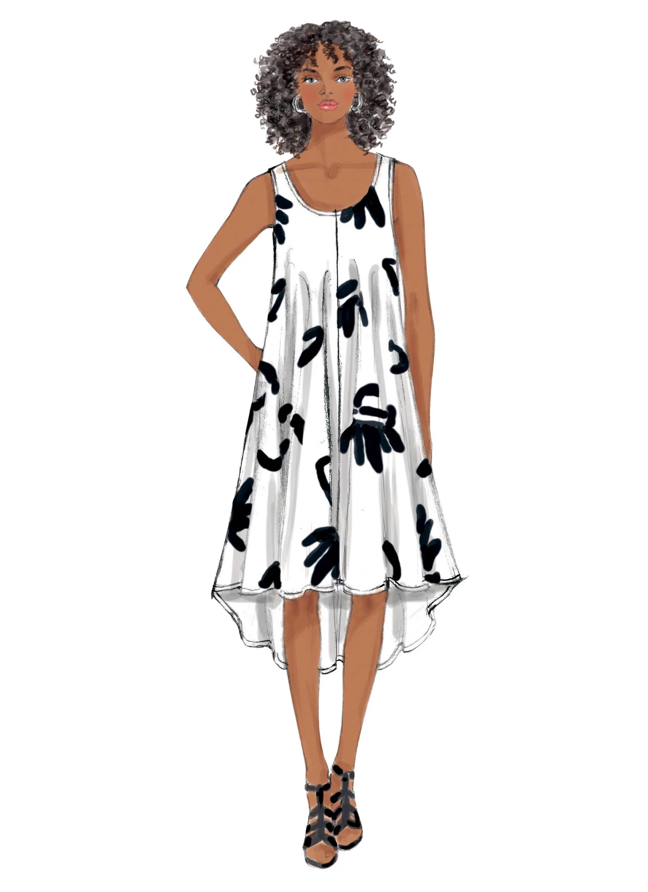 Butterick Sewing Pattern Misses' Sleeveless and Cold-Shoulder Tent Dresses 5 Butterick Sewing Pattern Misses' Sleeveless and Cold-Shoulder Tent Dresses