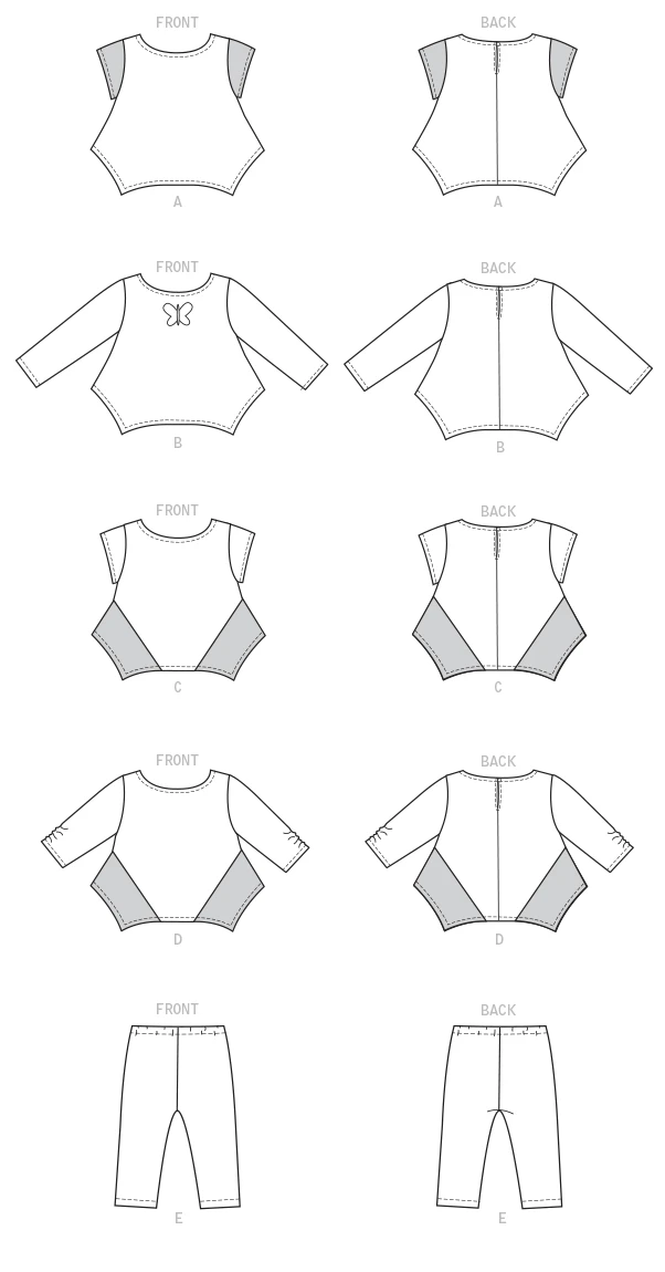 McCall's Sewing Pattern Infants' Contrast Tops and Leggings (PDF) 8 McCall's Sewing Pattern Infants' Contrast Tops and Leggings (PDF)