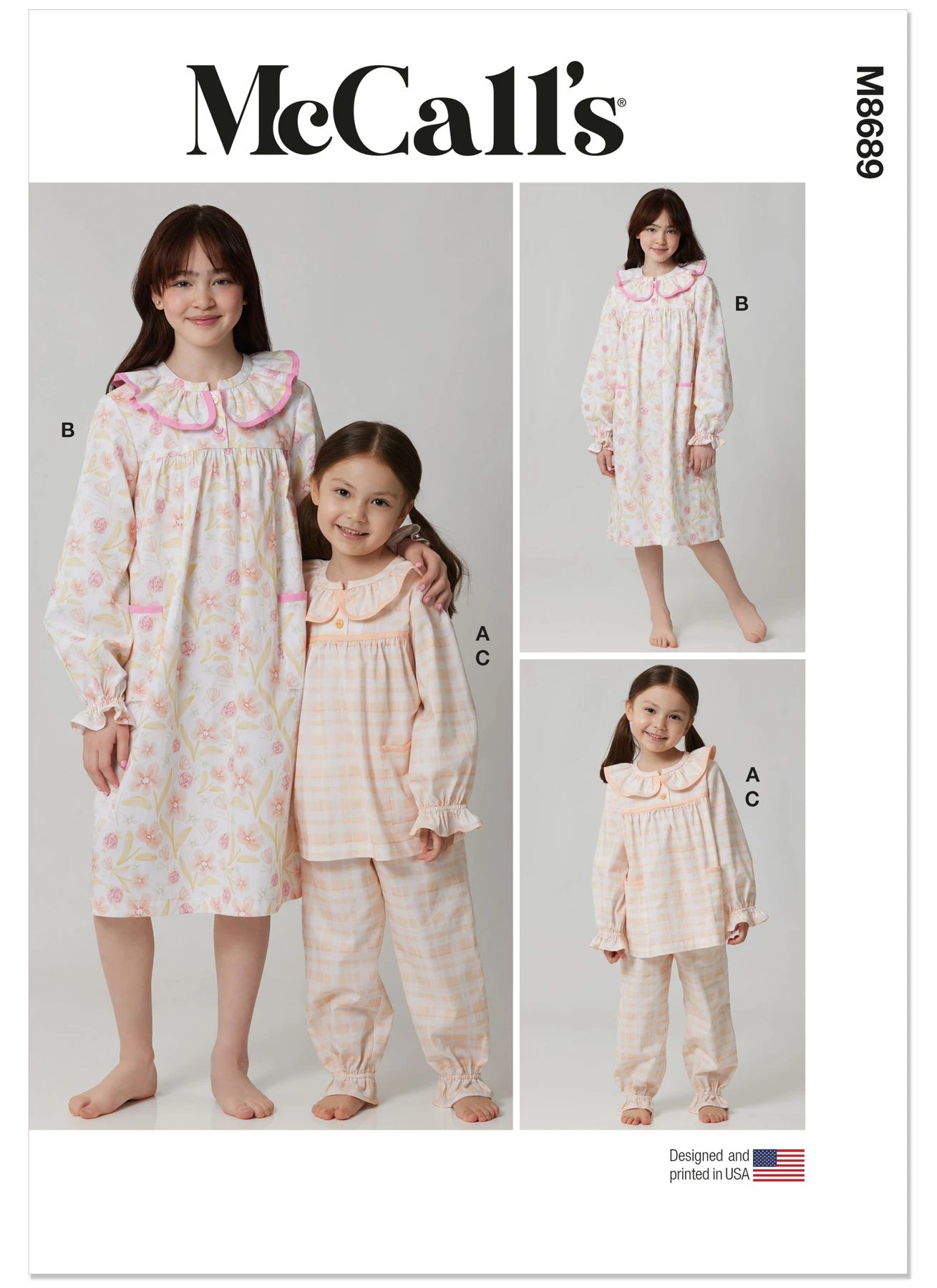 McCall's Sewing Pattern Children's and Girls' Top, Nightgown and Pants 1 McCall's Sewing Pattern Children's and Girls' Top, Nightgown and Pants