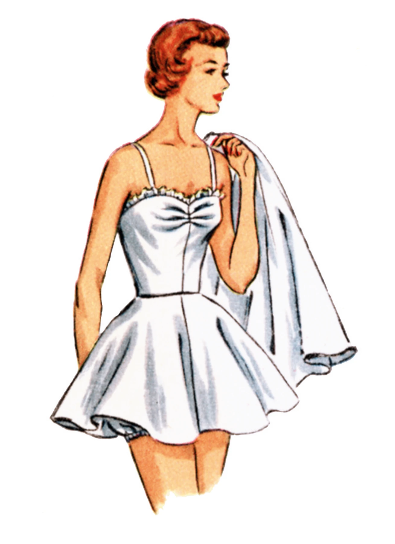 Simplicity Sewing Pattern 1950s Misses' One Piece Bathing Suit and Skirt (PDF) 2 Simplicity Sewing Pattern 1950s Misses' One Piece Bathing Suit and Skirt (PDF)